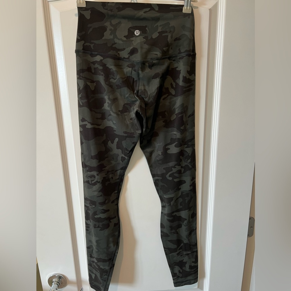 lululemon athletica Camo High-Rise Leggings in Dark Green/Black